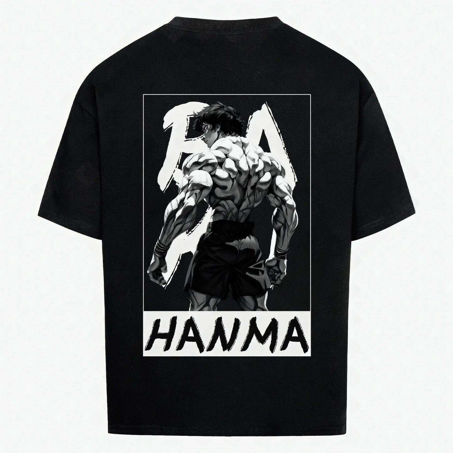 Demon Back T-Shirt Schwarz – Anime Streetwear Produktansicht Rückseite
