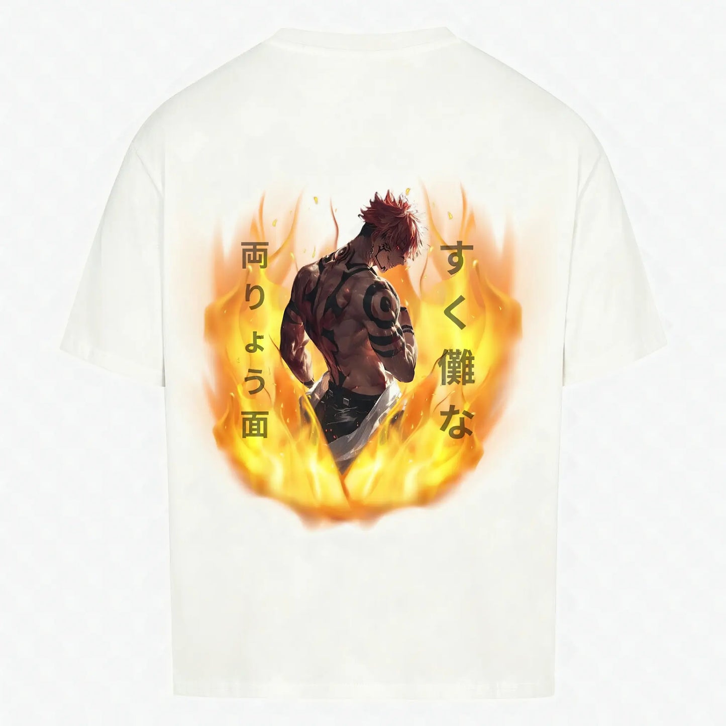 Fuga T-Shirt Weiß – Anime Streetwear Produktansicht Rückseite