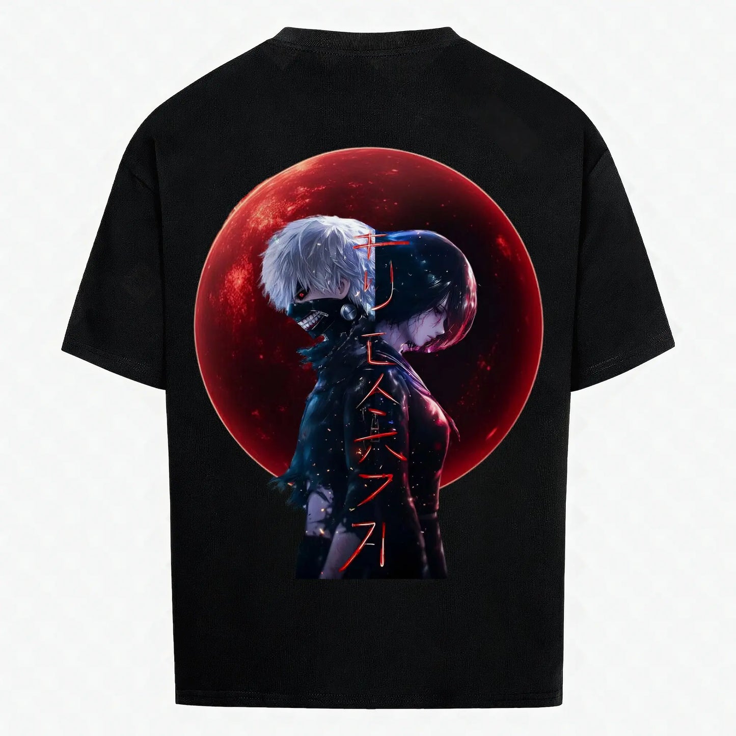 Mask and Claw T-Shirt Schwarz – Anime Streetwear Produktansicht Rückseite