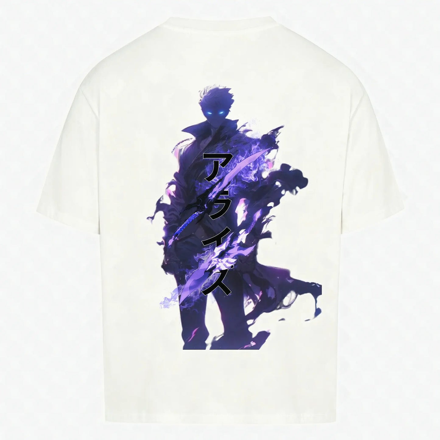 Shadow Ascend T-Shirt Weiß – Anime Streetwear Produktansicht Rückseite