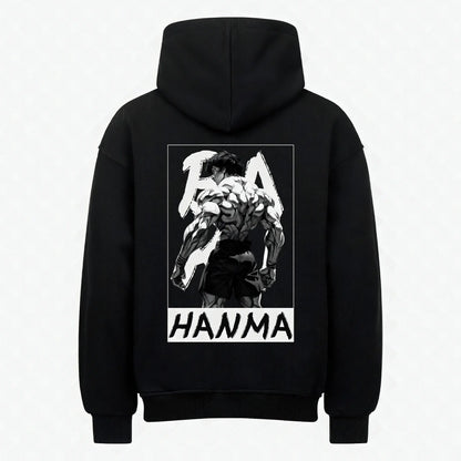Demon Back Hoodie Schwarz – Anime Streetwear Produktansicht Rückseite