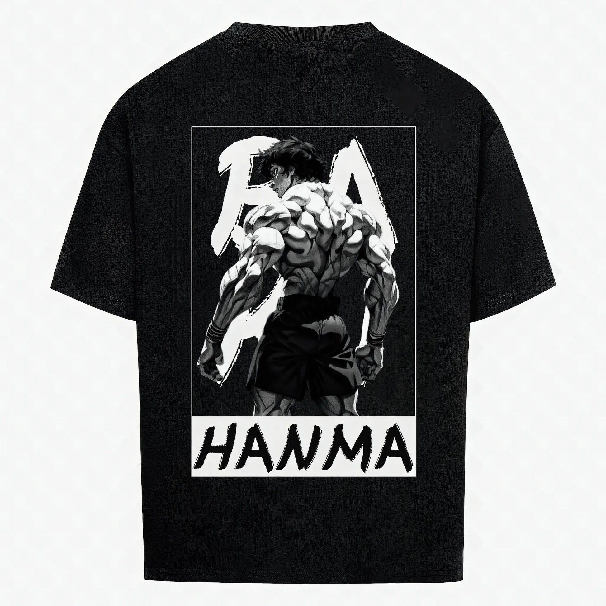 Demon Back T-Shirt Schwarz – Anime Streetwear Produktansicht Rückseite