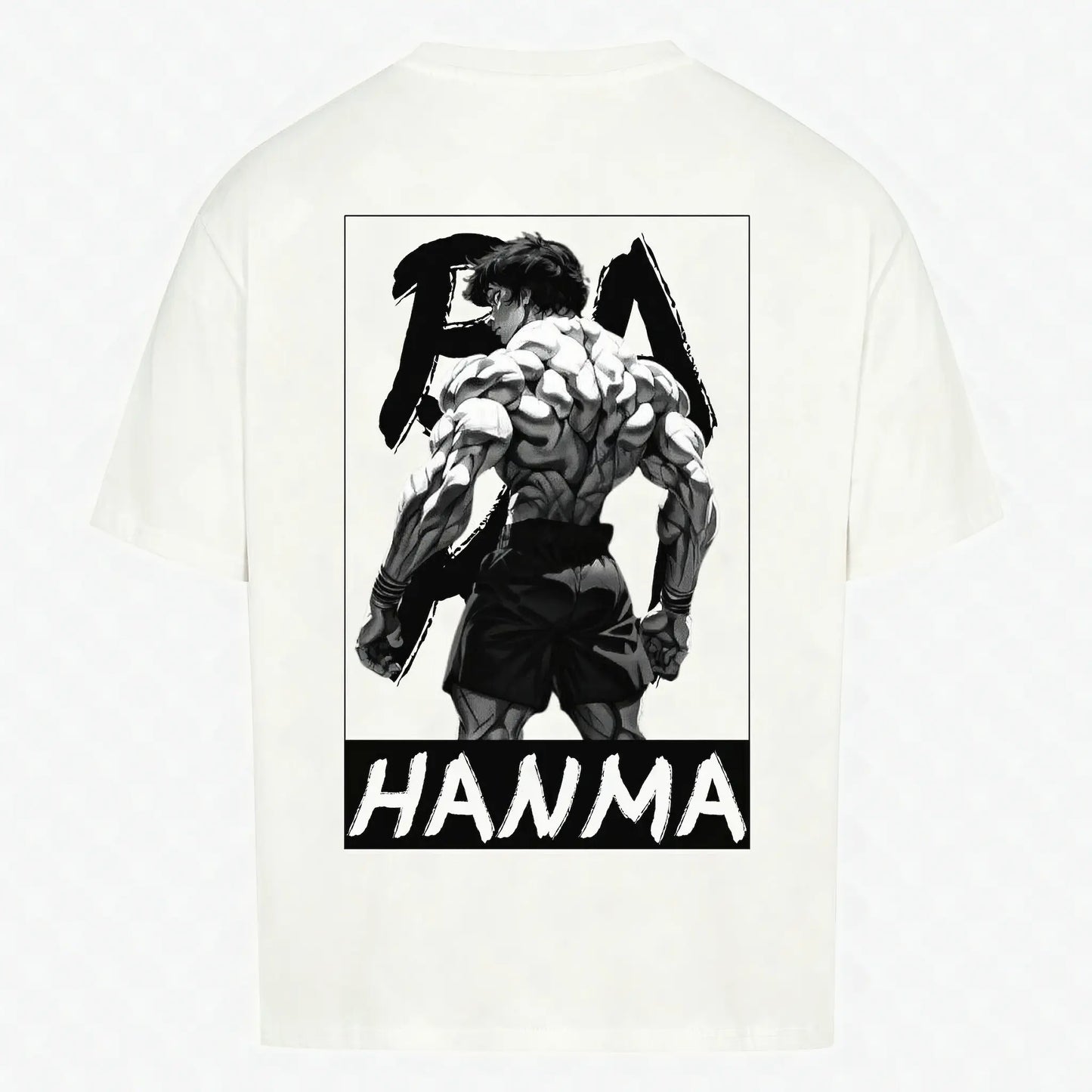 Demon Back T-Shirt Weiß – Anime Streetwear Produktansicht Rückseite