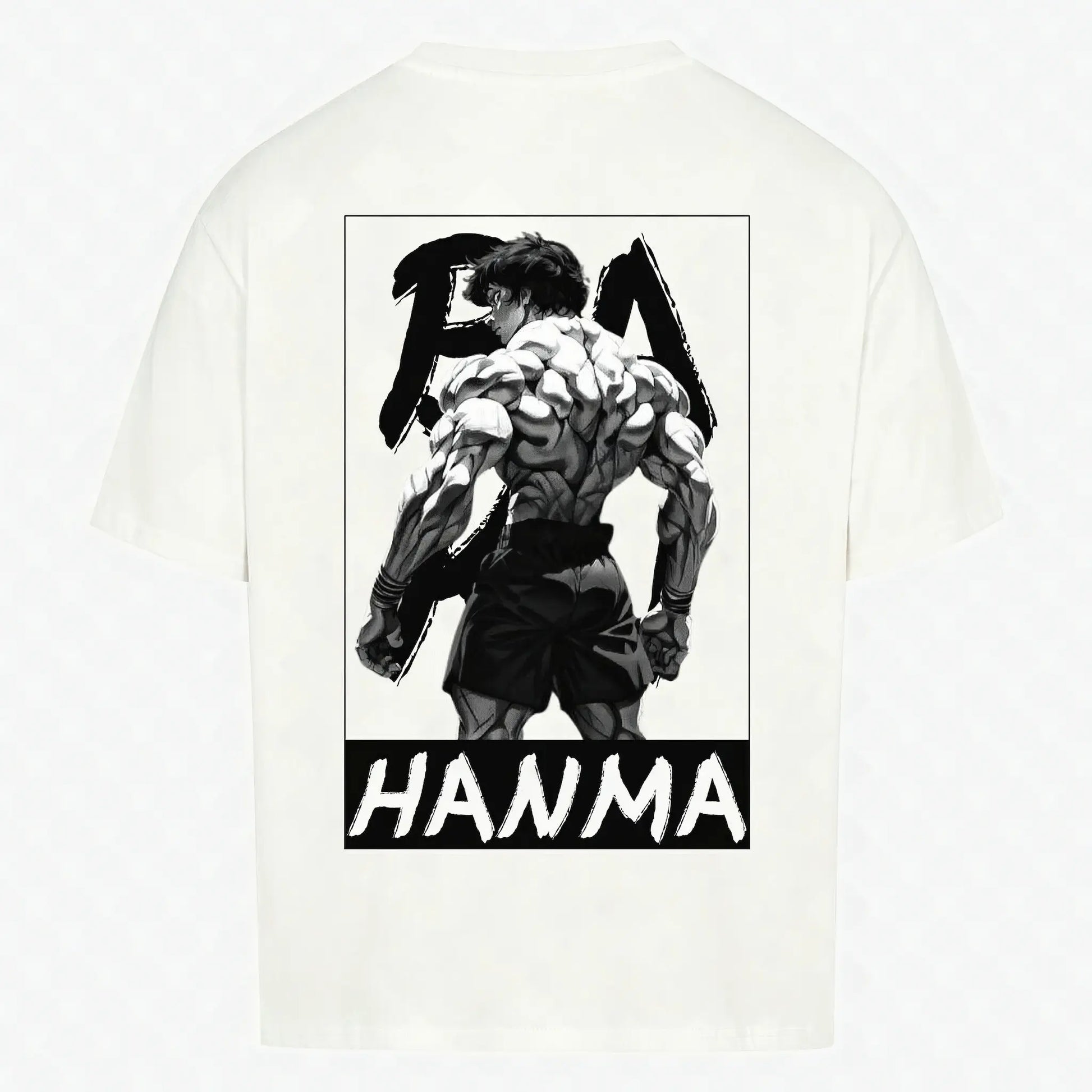 Demon Back T-Shirt Weiß – Anime Streetwear Produktansicht Rückseite
