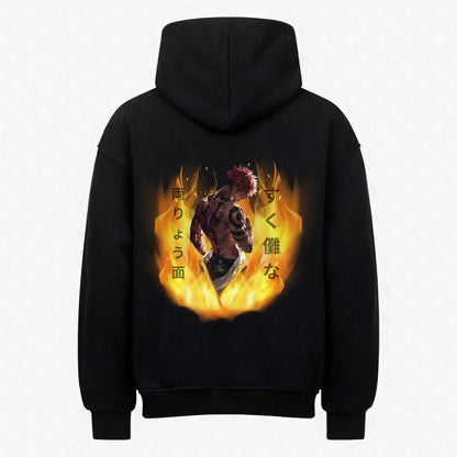 Fuga Hoodie Schwarz – Anime Streetwear Produktansicht Rückseite