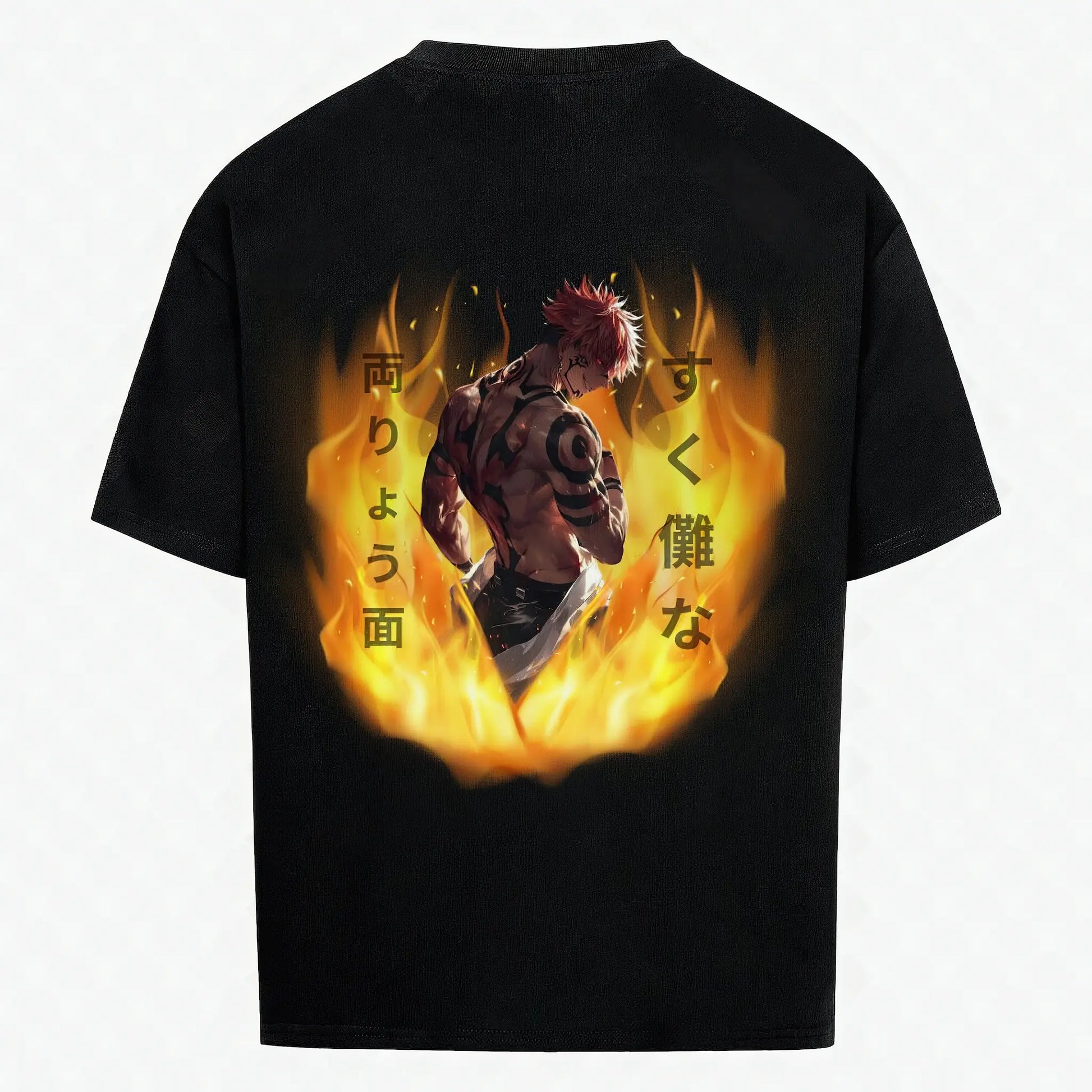 Fuga T-Shirt Schwarz – Anime Streetwear Produktansicht Rückseite