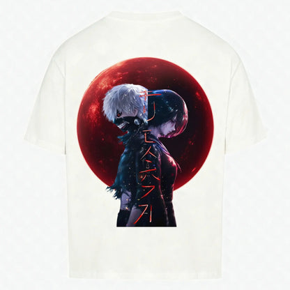 Mask and Claw T-Shirt Weiß – Anime Streetwear Produktansicht Rückseite