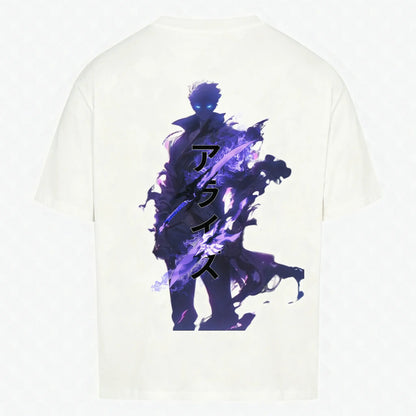 Shadow Ascend T-Shirt Weiß – Anime Streetwear Produktansicht Rückseite